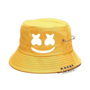 KAPELUSZ Bucket HAT Żółty Agrafka MARSHMELLO 01