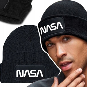 CZAPKA Zimowa Dwuwarstwowa NASA Wiele WZORÓW