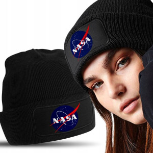 CZAPKA Zimowa Dwuwarstwowa NASA Wiele WZORÓW