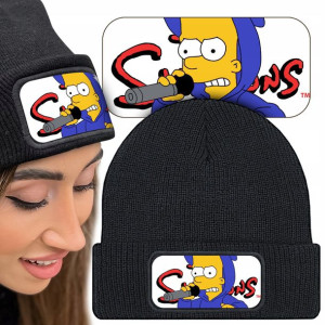 Wygodna CZAPKA Beanie SIMPSONOWIE BARTO Wzory MiX