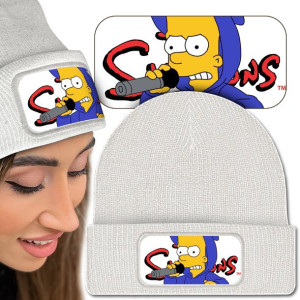 Wygodna CZAPKA Beanie SIMPSONOWIE BARTO Wzory MiX