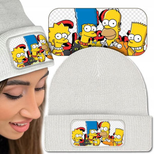 Wygodna CZAPKA Beanie SIMPSONOWIE Dużo WZORÓW