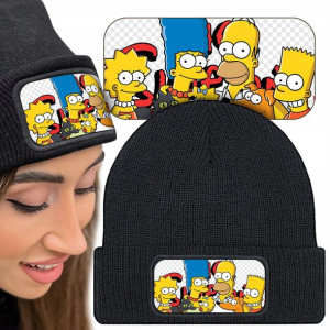 Wygodna CZAPKA Beanie SIMPSONOWIE Dużo WZORÓW