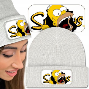 Wygodna CZAPKA Beanie SIMPSONOWIE Homer Wzory MIX