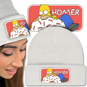 Wygodna CZAPKA Beanie SIMPSONOWIE Homer Wzory MIX
