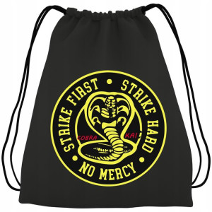 Plecak WOREK Bawełna CZARNY COBRA KAI Karate KID