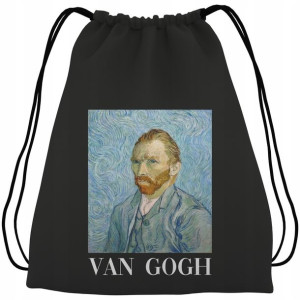 Plecak WOREK Bawełna CZARNY VAN GOGH Sztuka WZORY