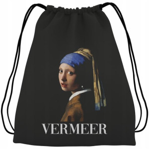 Plecak WOREK Bawełna CZARNY VERMEER Sztuka WZORY