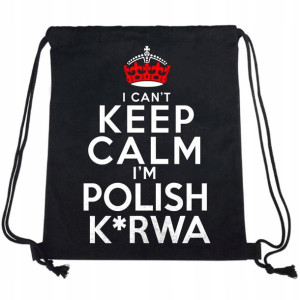 Plecak WOREK Bawełniany CAN't KEEP CALM K*RWA MiX