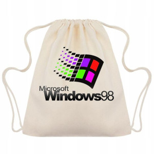 Plecak WOREK Bawełniany Eco RETRO WINDOWS Wzory