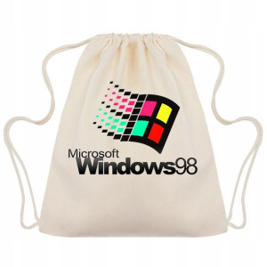 Plecak WOREK Bawełniany Eco RETRO WINDOWS Wzory