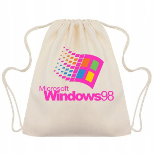 Plecak WOREK Bawełniany Eco RETRO WINDOWS Wzory