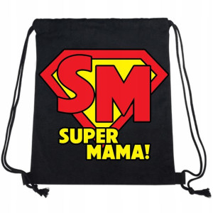 PLECAK Worek Damski Prezent dla SUPER MAMY Wzory