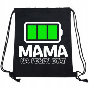PLECAK Worek Prezent dla MAMY Mama na PEŁEN ETAT