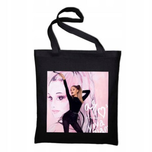 Modna TORBA ekologiczna CZARNA ARIANA GRANDE 02