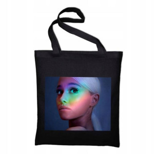 Modna TORBA ekologiczna CZARNA ARIANA GRANDE 03
