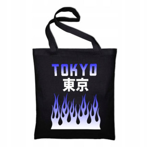 Czarna TORBA Bawełna JAPAN Tokyo STYLE MiX Wzorów