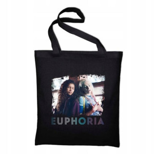 Czarna TORBA Bawełna Serial EUFORIA Euphoria Wzory