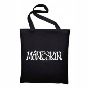 Czarna TORBA Shopper na ramię Prezent MANESKIN 01