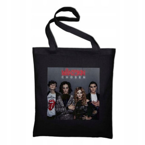 Czarna TORBA Shopper na ramię Prezent MANESKIN 09