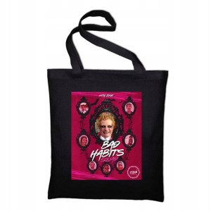 Czarna TORBA Shopper wzór Ed Sheeran BAD HABITS 03