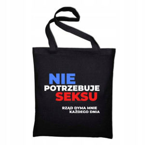 TORBA SHOPPER Bawełniana na RAMIĘ Śmieszne WZORY