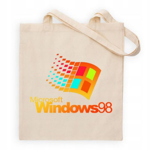 TORBA Shopper Beżowa ECO Dużo WZORÓW WINDOWS Retro