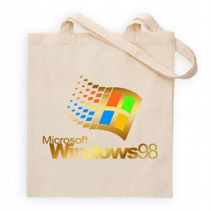 TORBA Shopper Beżowa ECO Dużo WZORÓW WINDOWS Retro