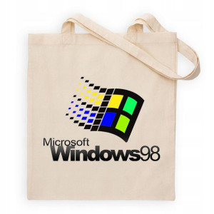 TORBA Shopper Beżowa ECO Dużo WZORÓW WINDOWS Retro