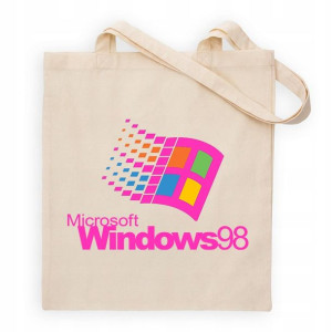 TORBA Shopper Beżowa ECO Dużo WZORÓW WINDOWS Retro
