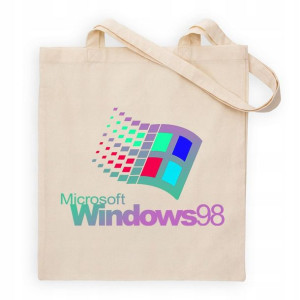 TORBA Shopper Beżowa ECO Dużo WZORÓW WINDOWS Retro