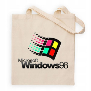 TORBA Shopper Beżowa ECO Dużo WZORÓW WINDOWS Retro