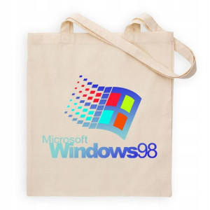 TORBA Shopper Beżowa ECO Dużo WZORÓW WINDOWS Retro
