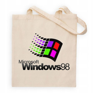 TORBA Shopper Beżowa ECO Dużo WZORÓW WINDOWS Retro