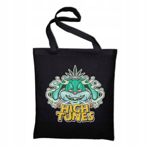 TORBA Shopper Czarna Dużo Wzorów MARIHUANA Weed