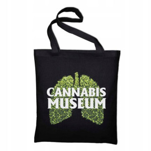 TORBA Shopper Czarna Dużo Wzorów MARIHUANA Weed