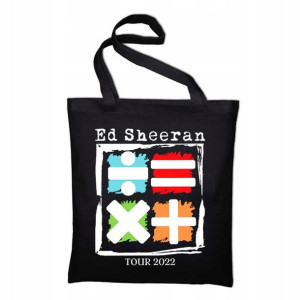 TORBA Shopper Czarna ECO Ed Sheeran Tour 2022 WZÓR