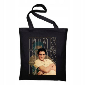 TORBA Shopper Czarna ECO ELVIS PRESLEY MiX WZORÓW