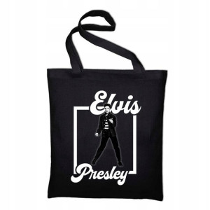 TORBA Shopper Czarna ECO ELVIS PRESLEY MiX WZORÓW