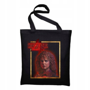 TORBA Shopper Czarna ECO STRANGER THINGS Wzory