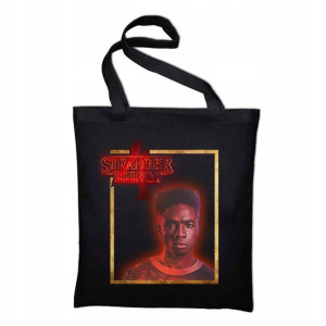 TORBA Shopper Czarna ECO STRANGER THINGS Wzory