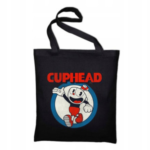 TORBA Shopper Czarna ECO Wiele WZORÓW Cup Head