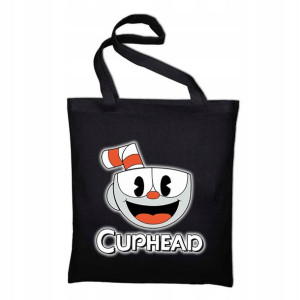 TORBA Shopper Czarna ECO Wiele WZORÓW Cup Head