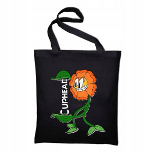 TORBA Shopper Czarna ECO Wiele WZORÓW Cup Head