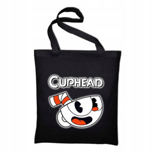 TORBA Shopper Czarna ECO Wiele WZORÓW Cup Head