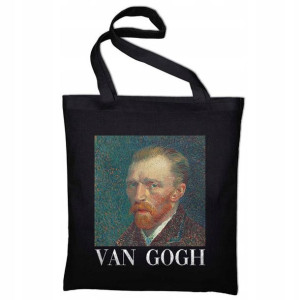 Torba Shopper Eko Czarna Van Gogh Sztuka Wzory