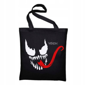 TORBA Shopper na zakupy Czarna VENOM Wiele WZORÓW