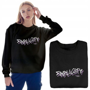 BLUZA Damska Czarna MiX WZORÓW Śmieszne KOTY - S