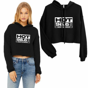 BLUZA Damska z kapturem CROPPED Wzory KOTY - L
