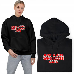 BLUZA Z KAPTUREM Damska dla Miłośniczki KOTÓW- S